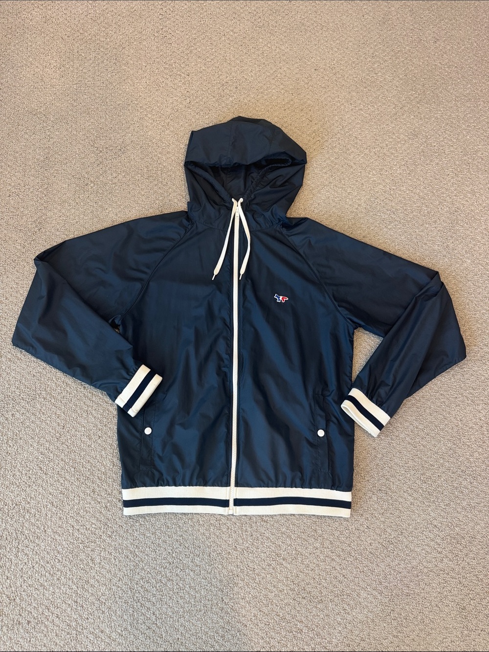 MAISON KITSUNÉ Tricolor Fox Patch Bomber Jacket